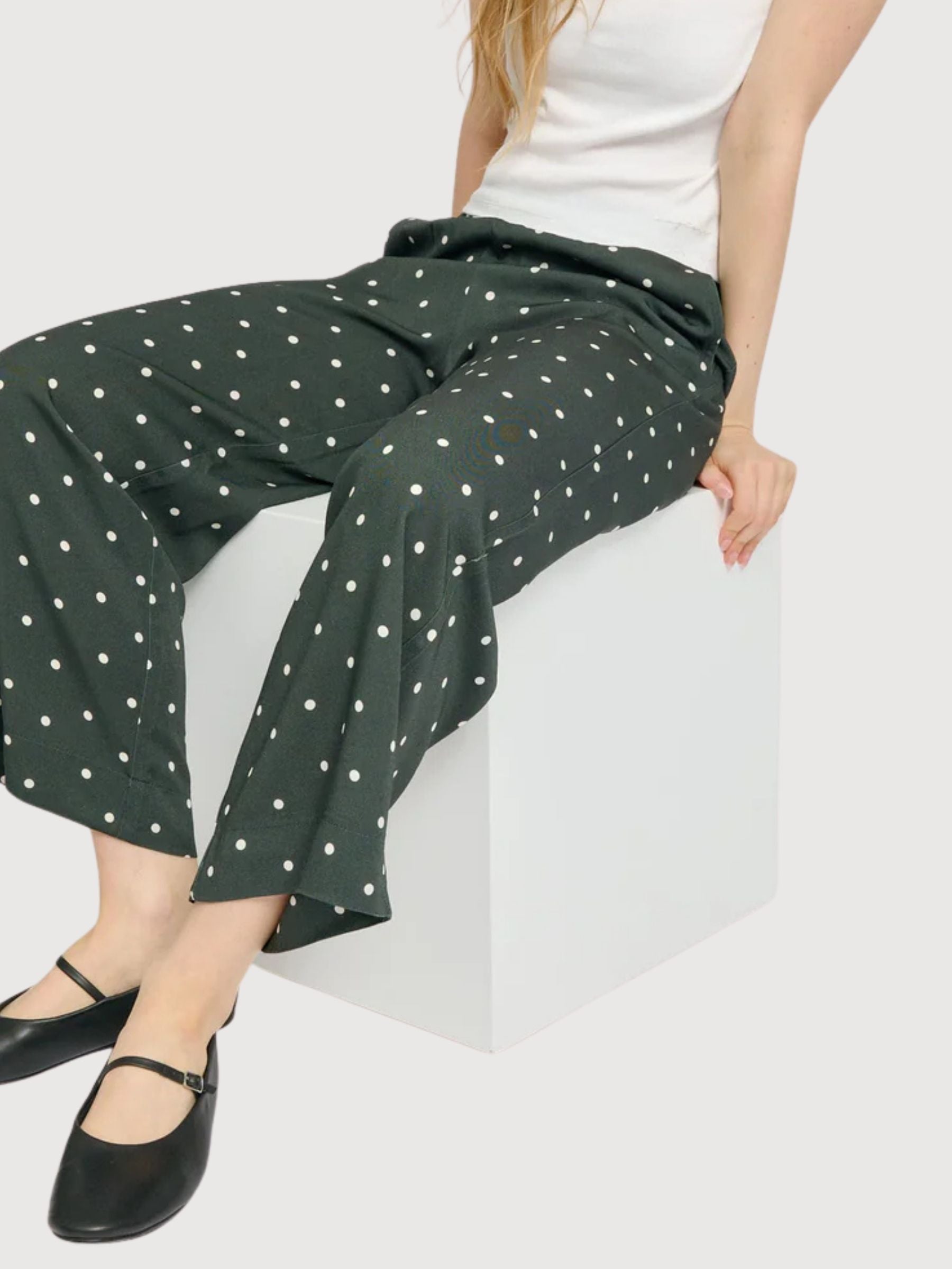 Bedruckte, weite Viskosehose für Damen | Mazine
