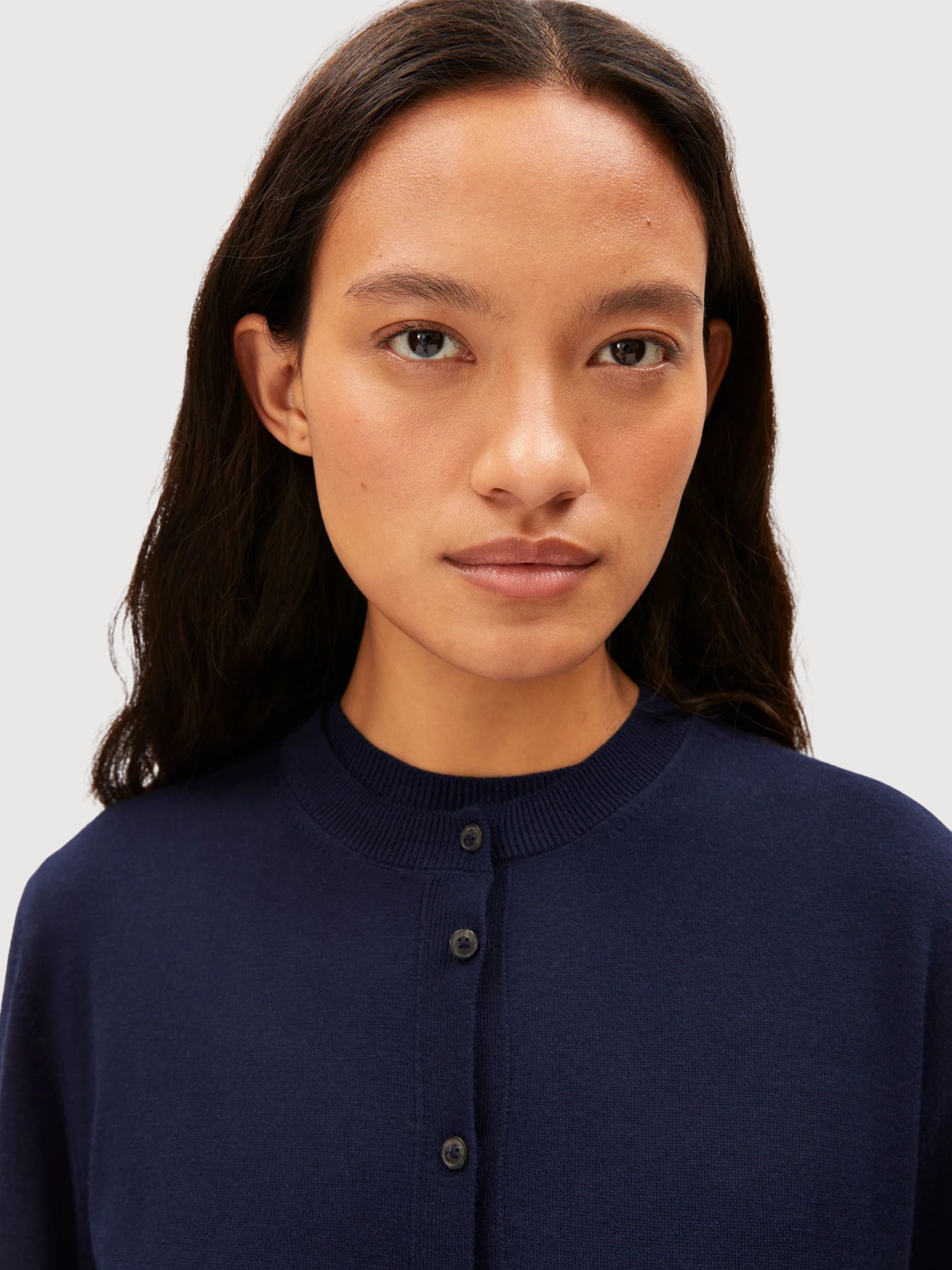 FINE KNIT CARDIGAN Tinted Navy | ARMEDANGELS