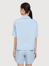 Shirt ShortSleeve Viscose Woman PastelBlu | Mazine