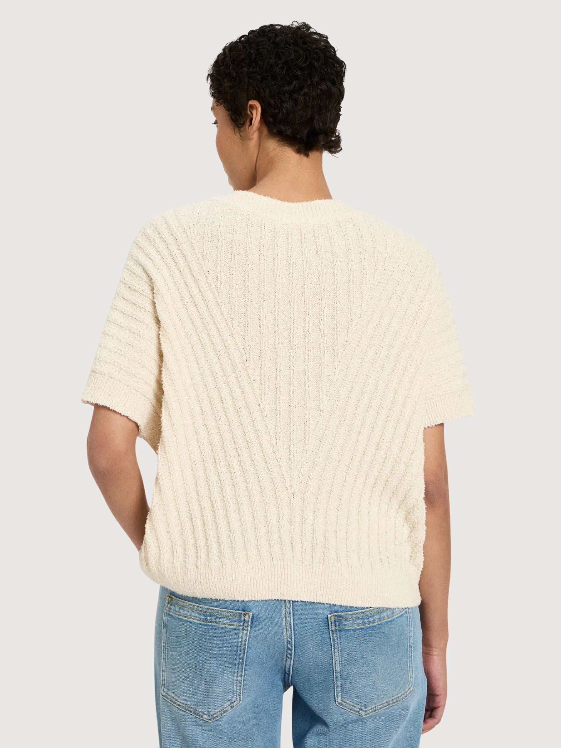 Pullover Boucle Creme Gots | Lanius