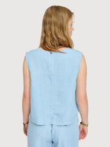 Tencel Top Woman Light Blue Wash | MAZINE