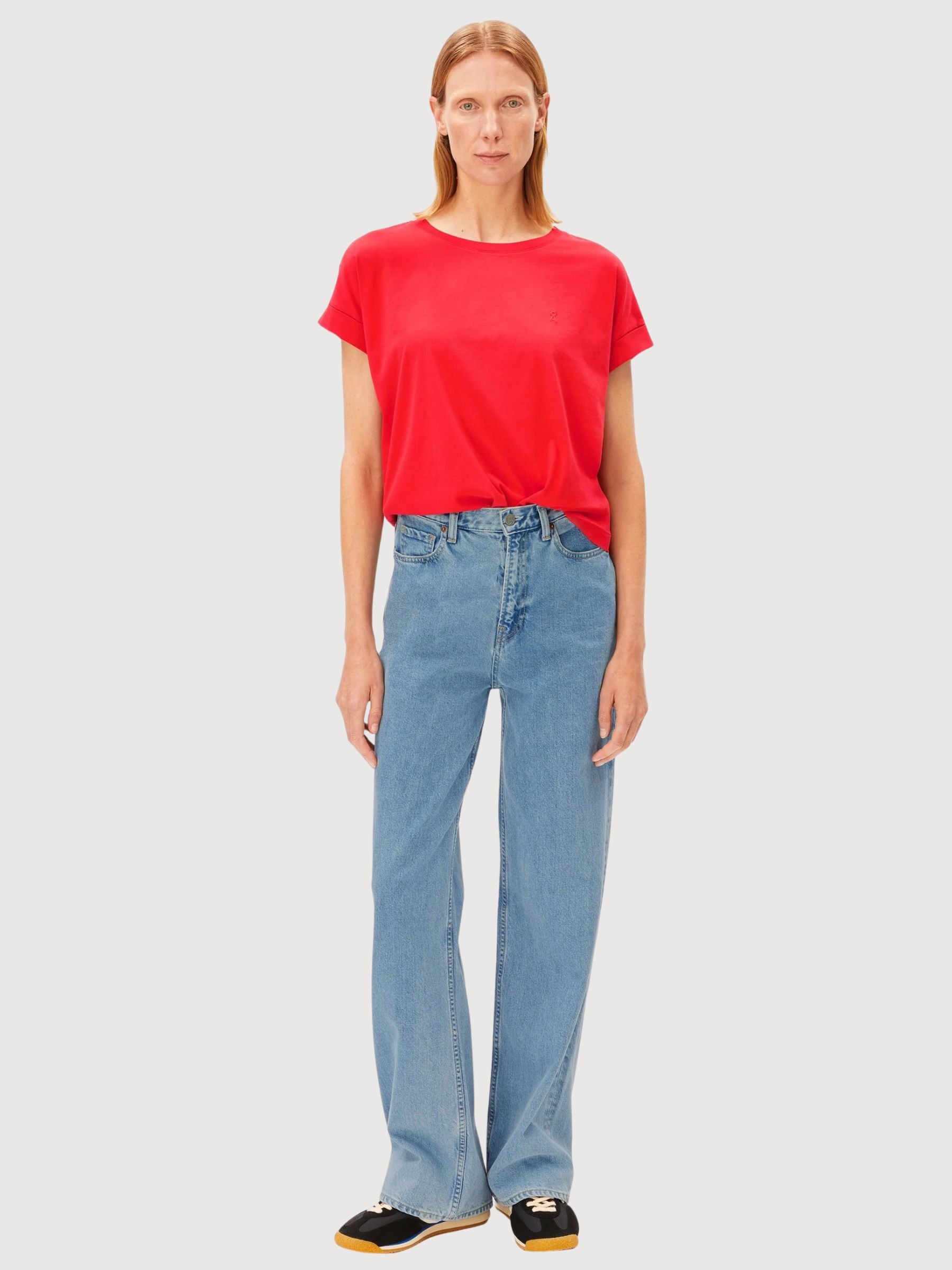 T-Shirt Idaara Tinted Mars Red Woman | Armedangels