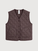 Basic-Weste, leicht gepolstert, Damen, Aubergine | Mazine