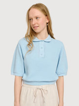 Polo Knit Woman Cotton Dream Blue | Mazine