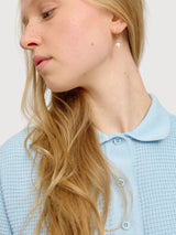 Polo Knit Woman Cotton Dream Blue | Mazine