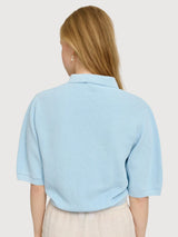 Polo Knit Woman Cotton Dream Blue | Mazine