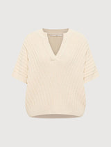 Pullover Boucle Creme Gots | Lanius