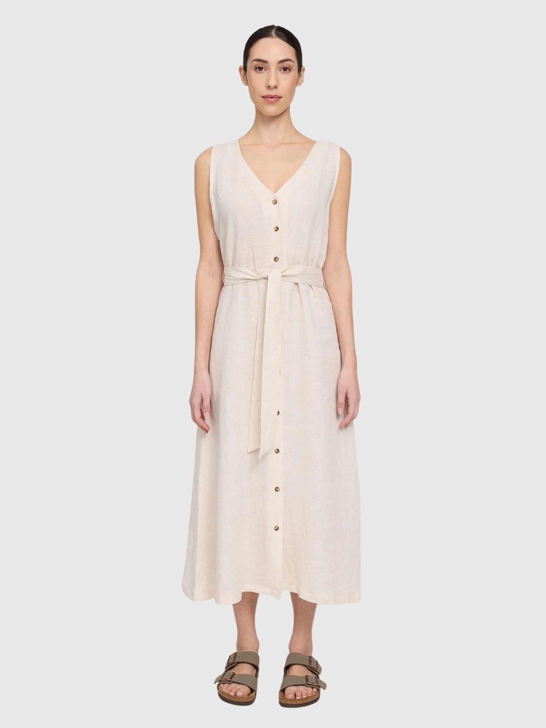 Dress Maxi Sleeveless Linen Moon | Mazine