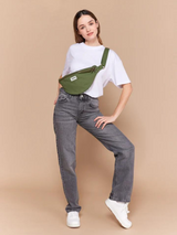 Sacca cintura sasha oliva in cotone organico | Hindbag