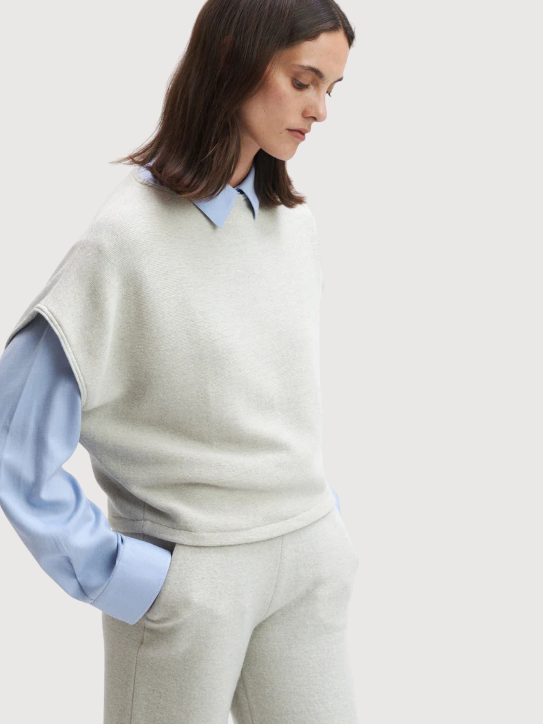 Shirt Evi Woman Ecru Merino/Cotton | Stapf
