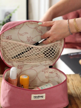 Gaspard Rosa Blush Beauty Case In Organic Cotton | Hindbag