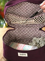 Gaspard Prune Beauty Case In Organic Cotton | Hind