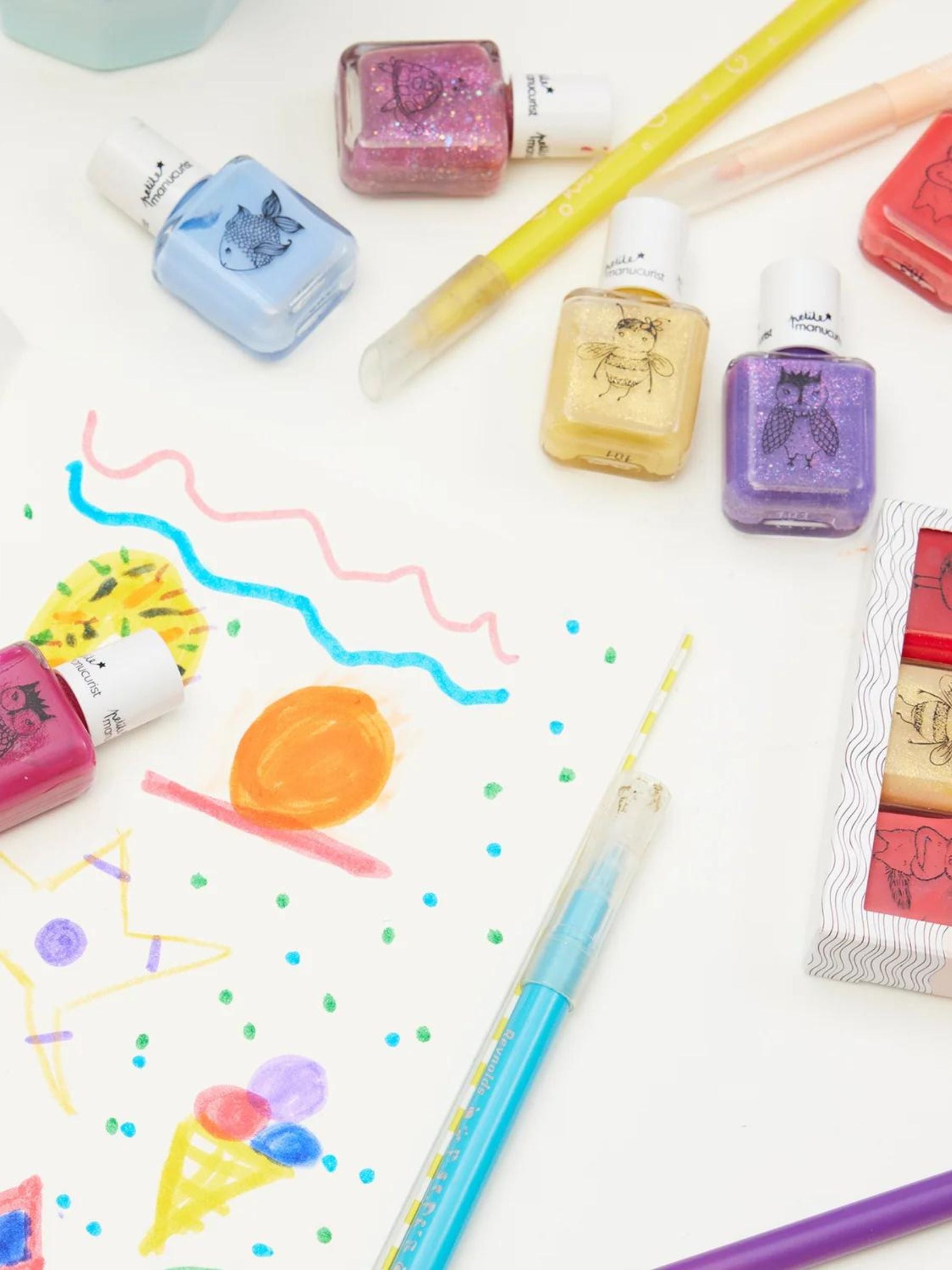 Kinder Glitzer Nagellack Bär Hellrosa | Manucurist