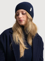 Beanie Marcello Blu Mora in cashmere rigenerato | Rifò