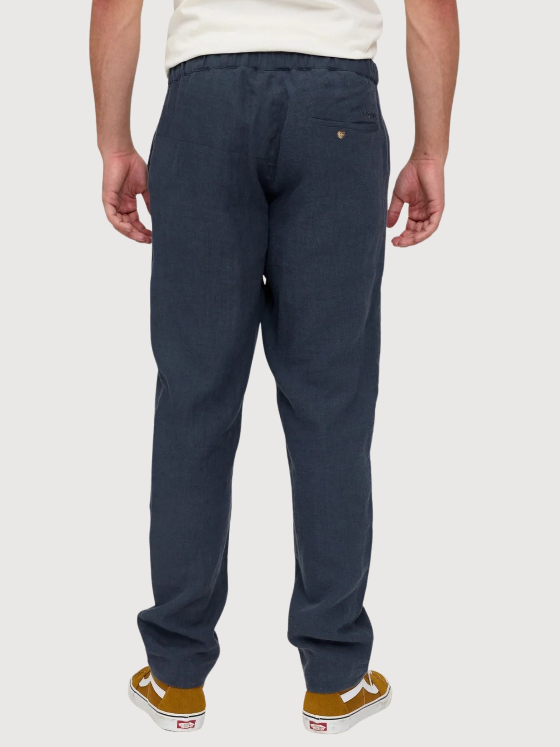 Hose Regular Leinen Mann Tintenblau | Mazine