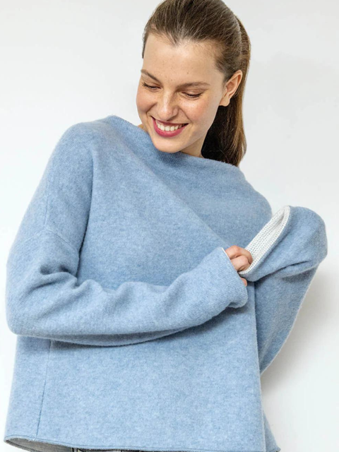 Nicoletta Light Blue Woman Pullover | Stapf