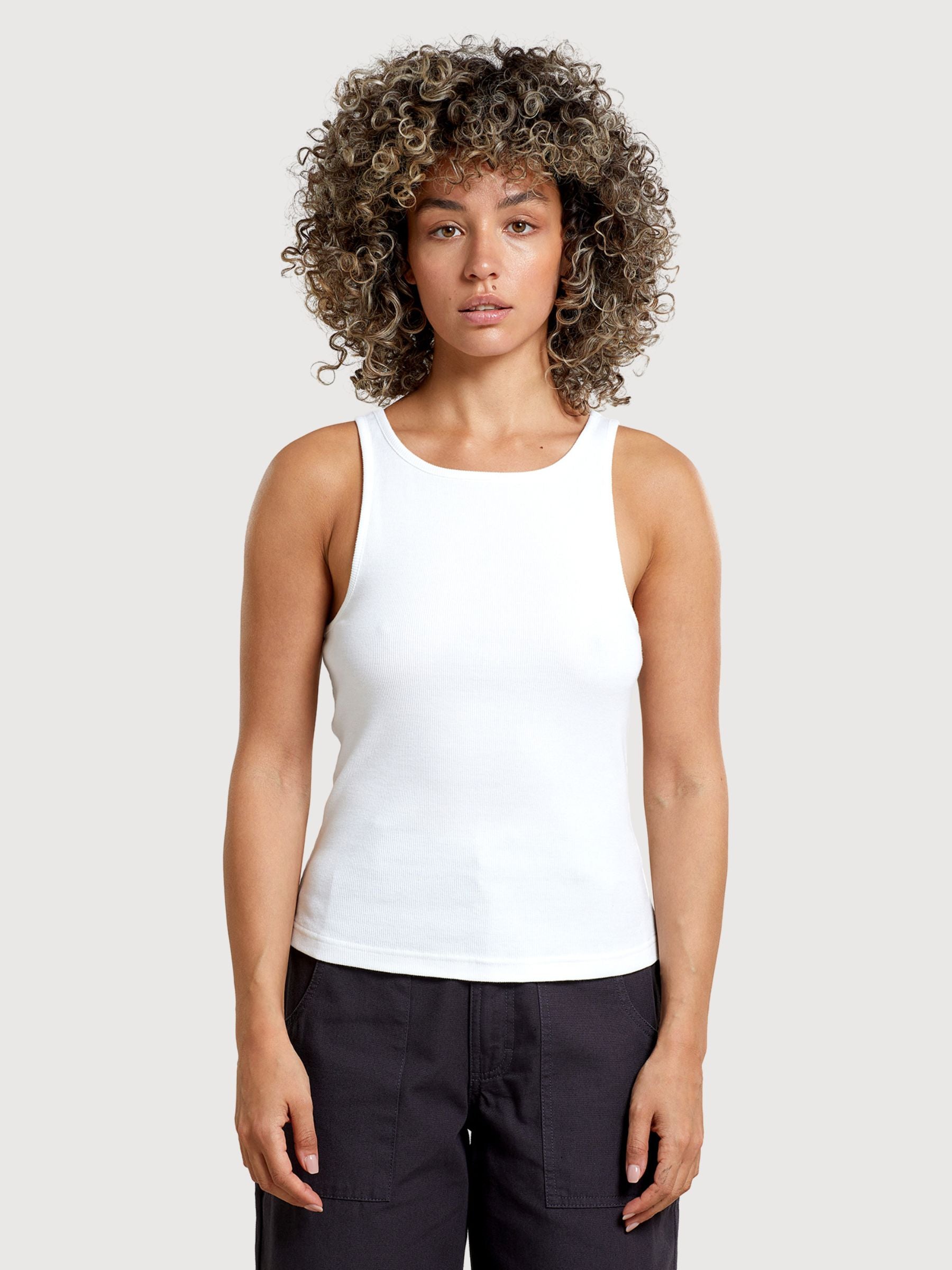 Valdermarsvik Top Bianco Donna Cotone | Dedicated