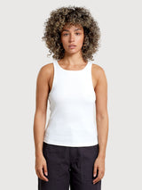 Valdermarsvik Top Bianco Donna Cotone | Dedicated