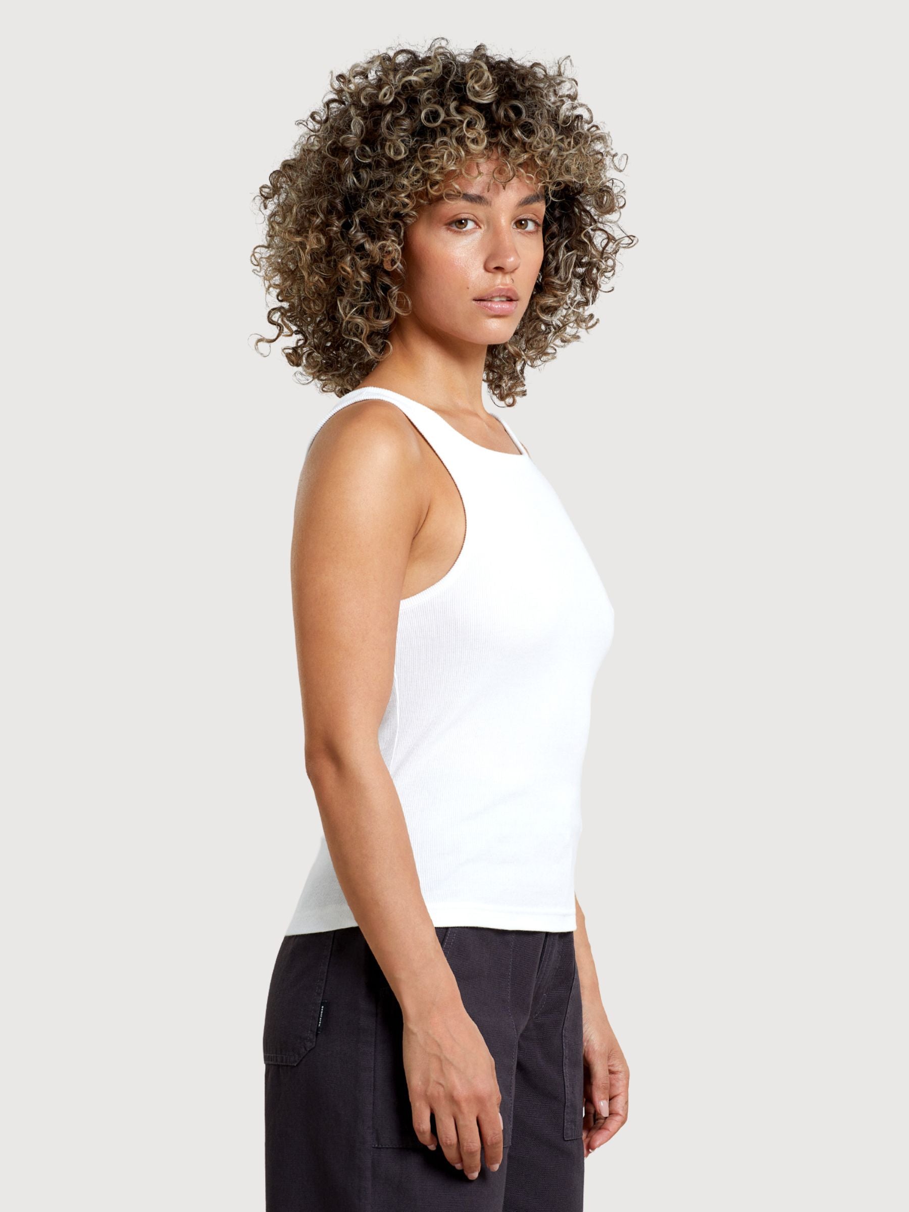 Valdermarsvik Top Bianco Donna Cotone | Dedicated