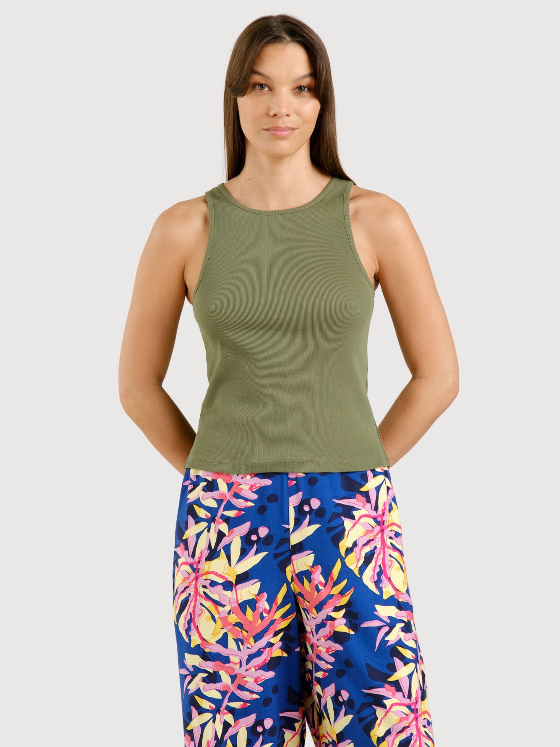 Top Valdermasvik Verde Donna Cotone | Dedicated