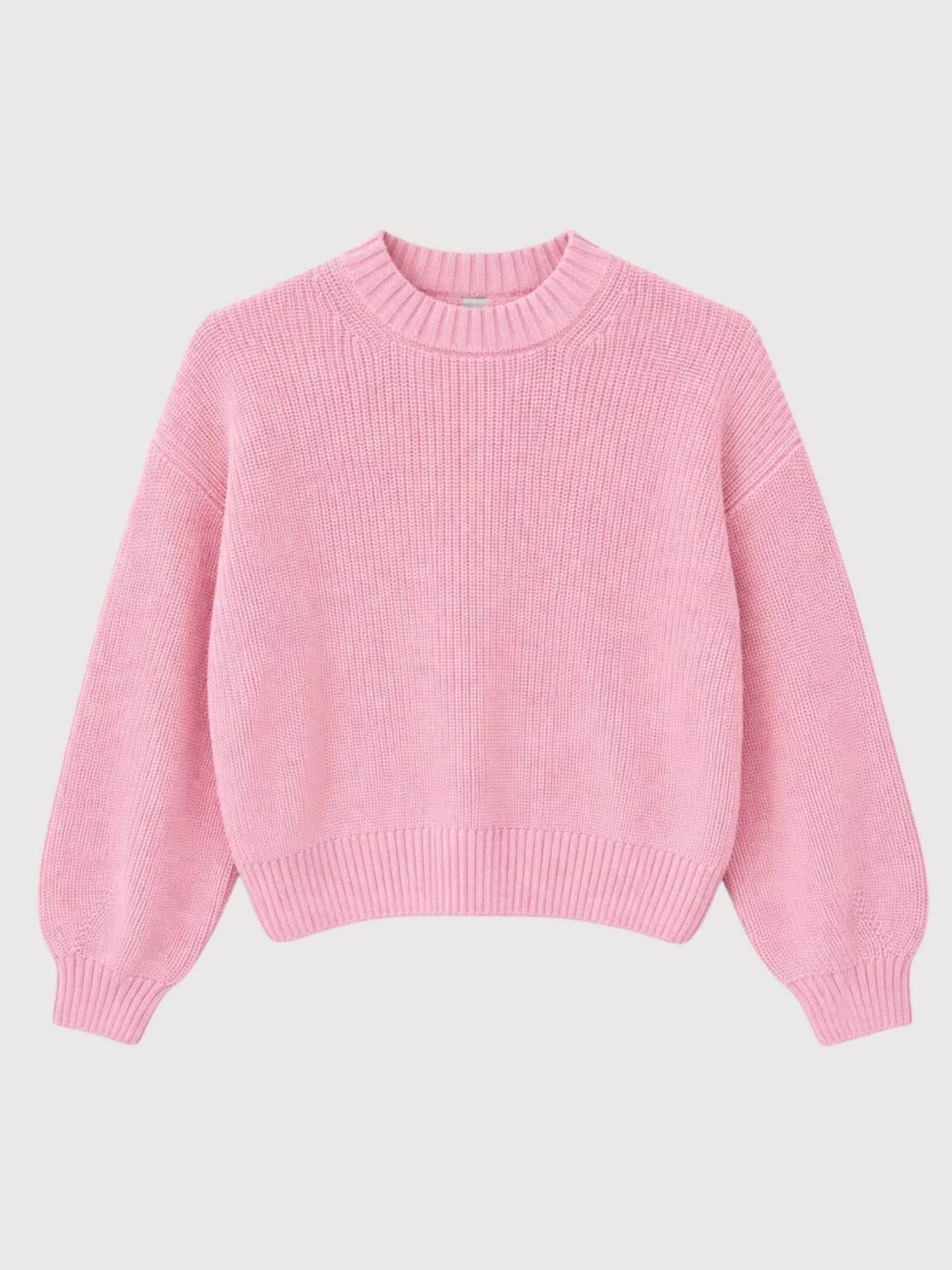 Grobstrickpullover für Damen in Blütenrosa | Mazine