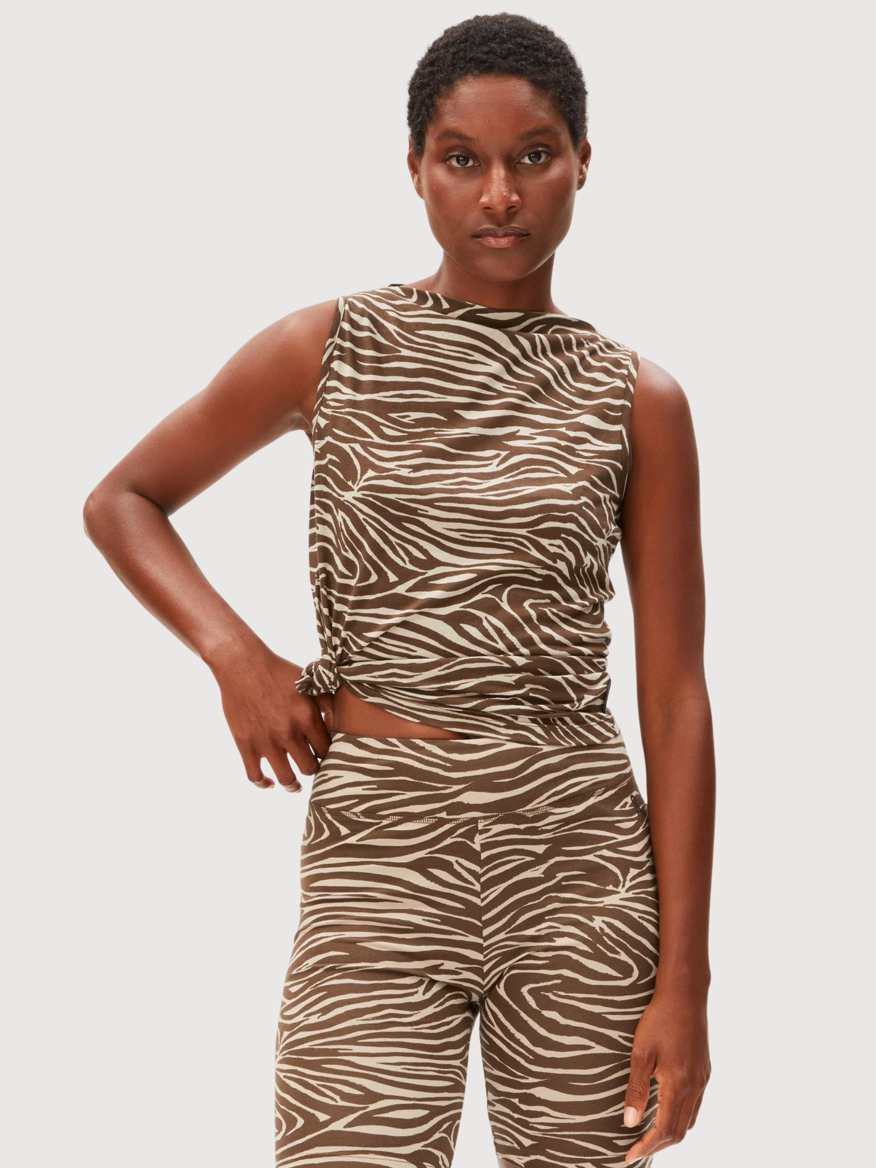 Top Boat Neck Zebra Print Cotton | Armedangels