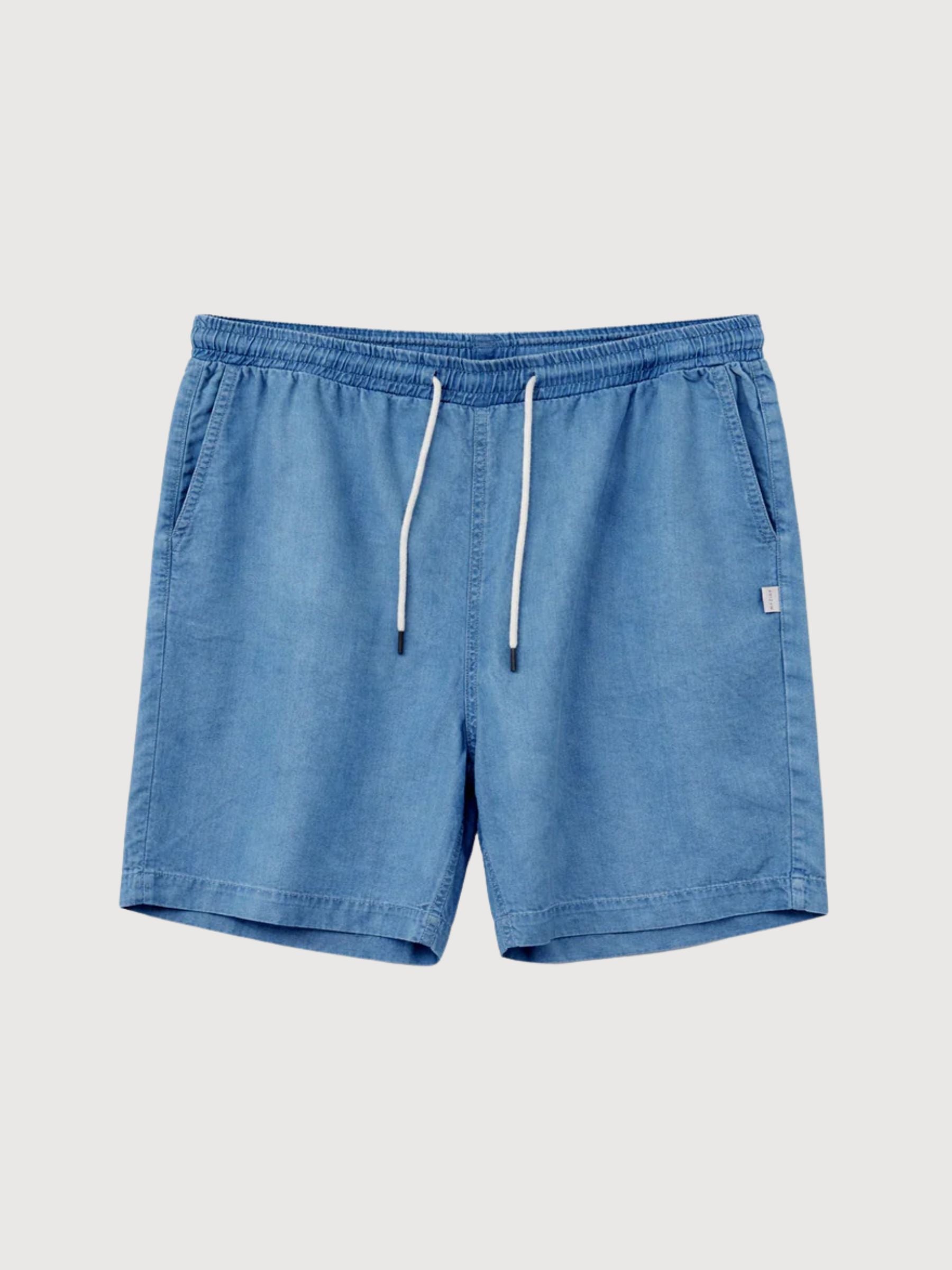 Shorts Denim Pull-On Man Dark Blue Wash | Mazine