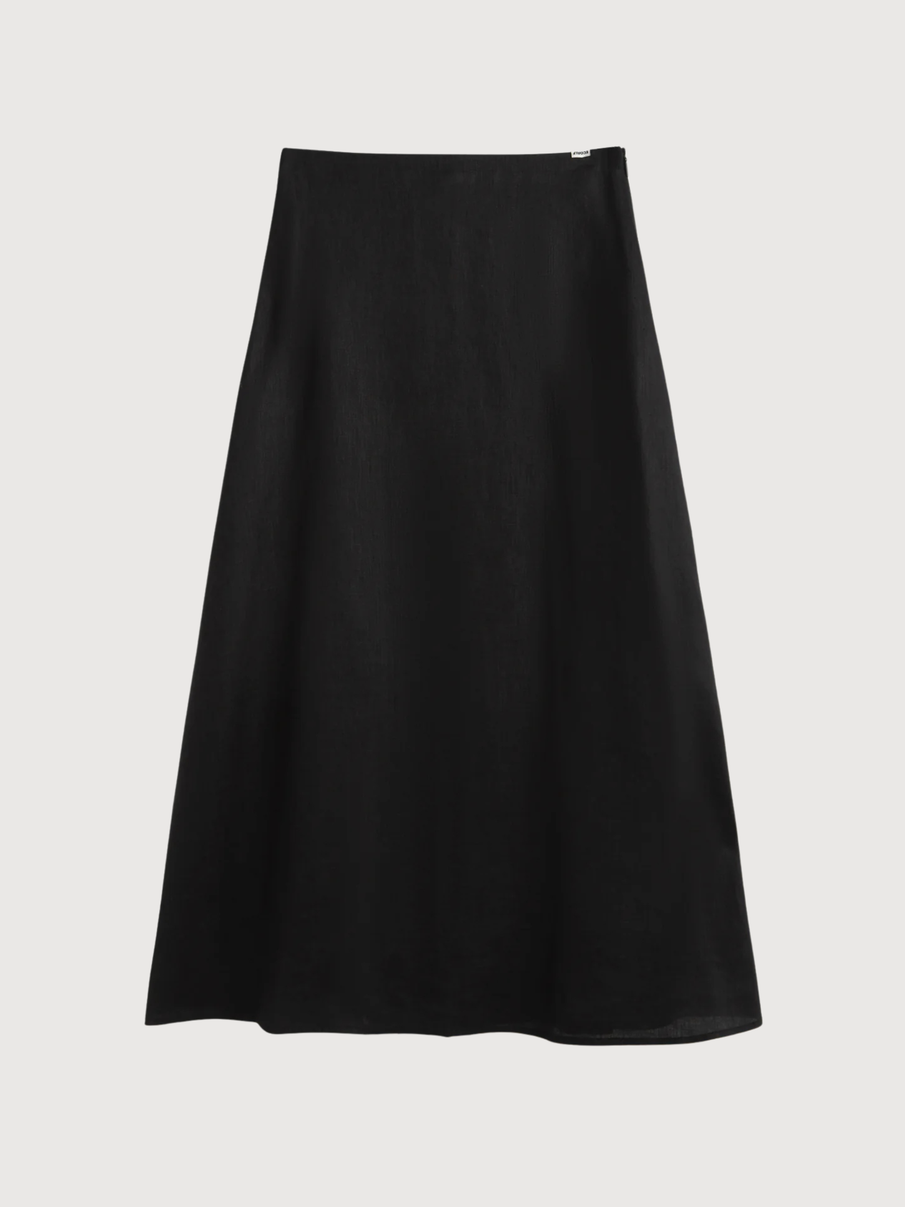Skirt Beth Woman Black Linen | Ecoalf