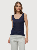 Top Valeria Woman Blue Mora Viscose | Rifo