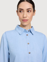 Shirt Tencel Woman Light Blue Wash | Mazine