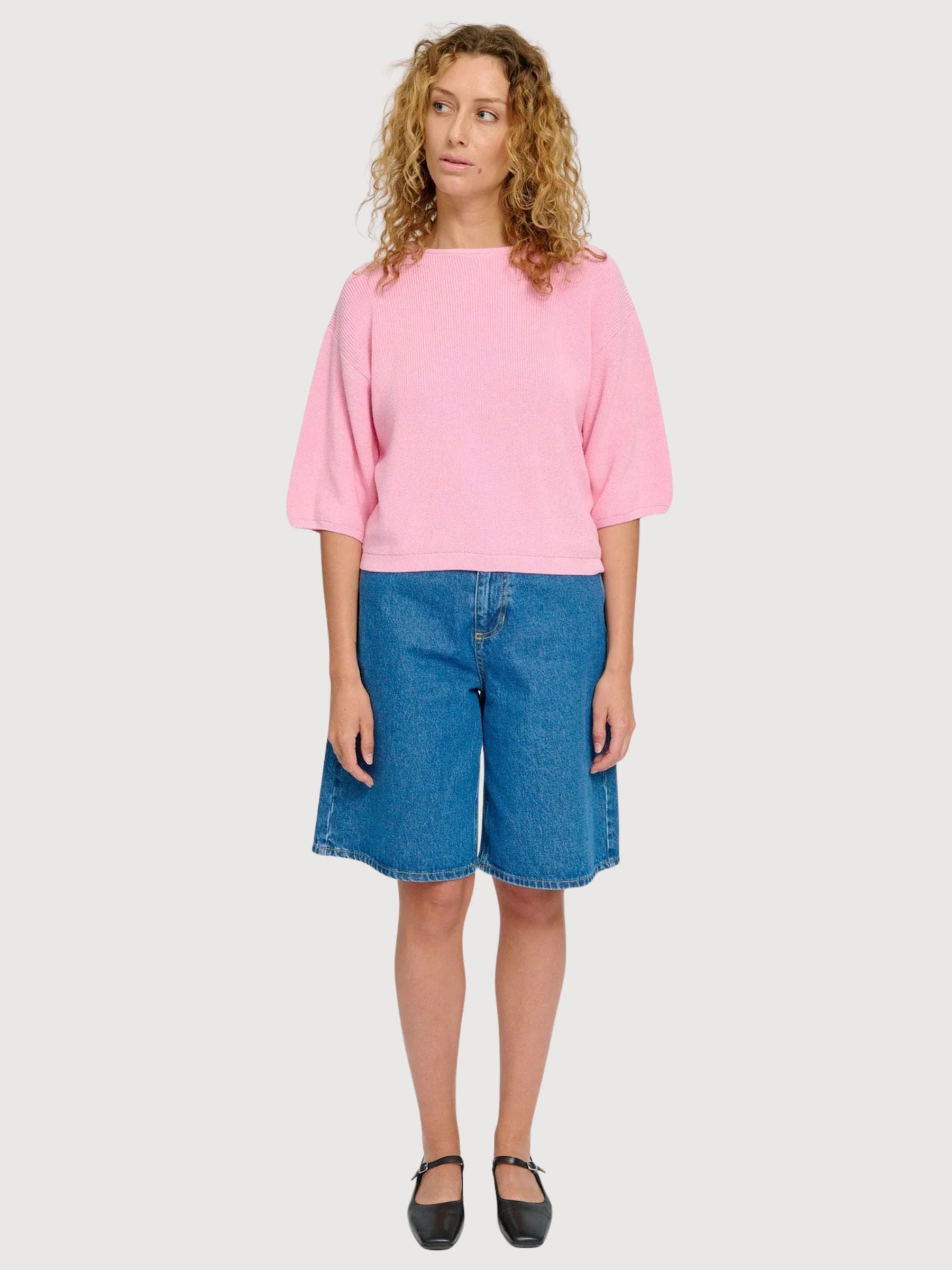 Pullover Half Sleeve Woman Blossom Pink | Mazine
