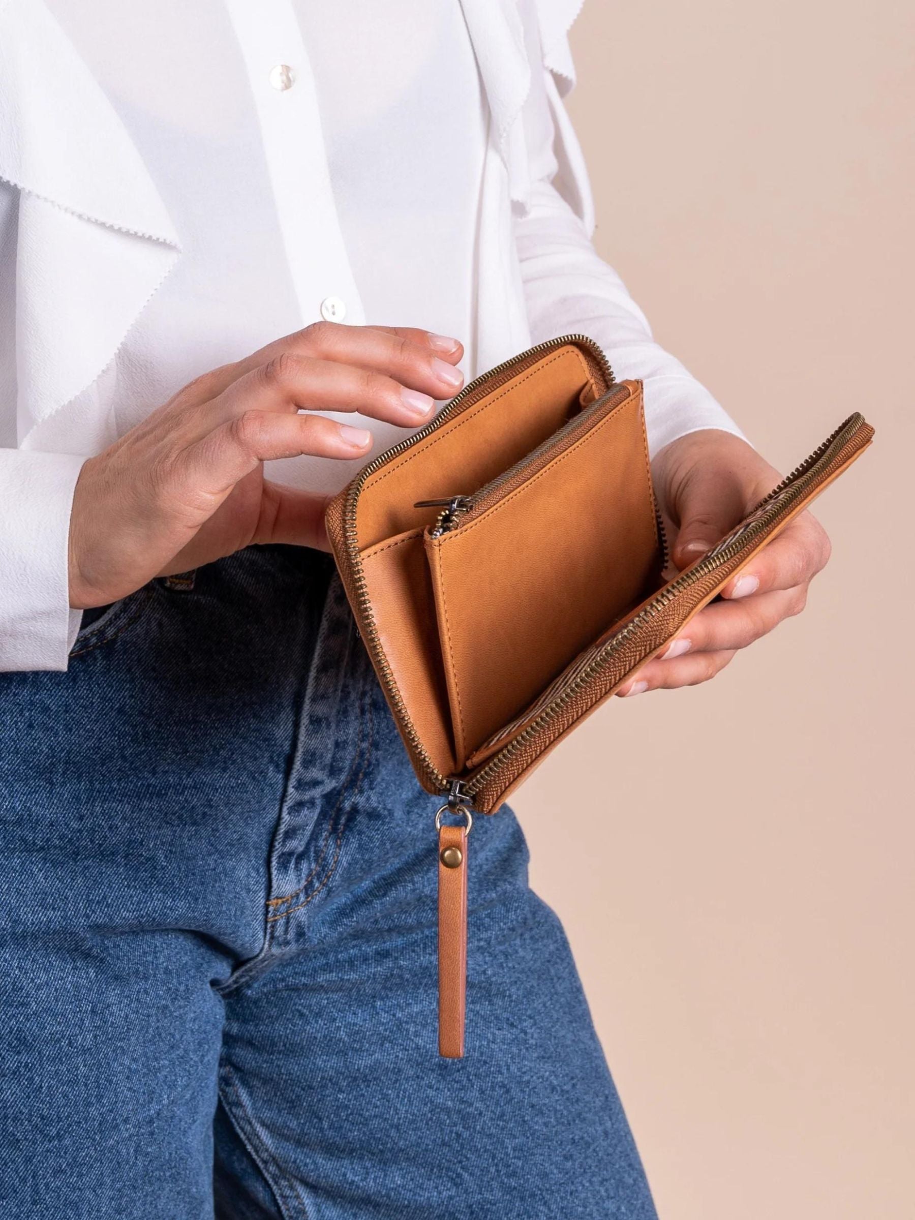 Portafoglio Sonny Cognac Apple Skin | O My Bag
