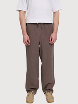 Hose Regular Leinen Herren Grau Braun | Mazine