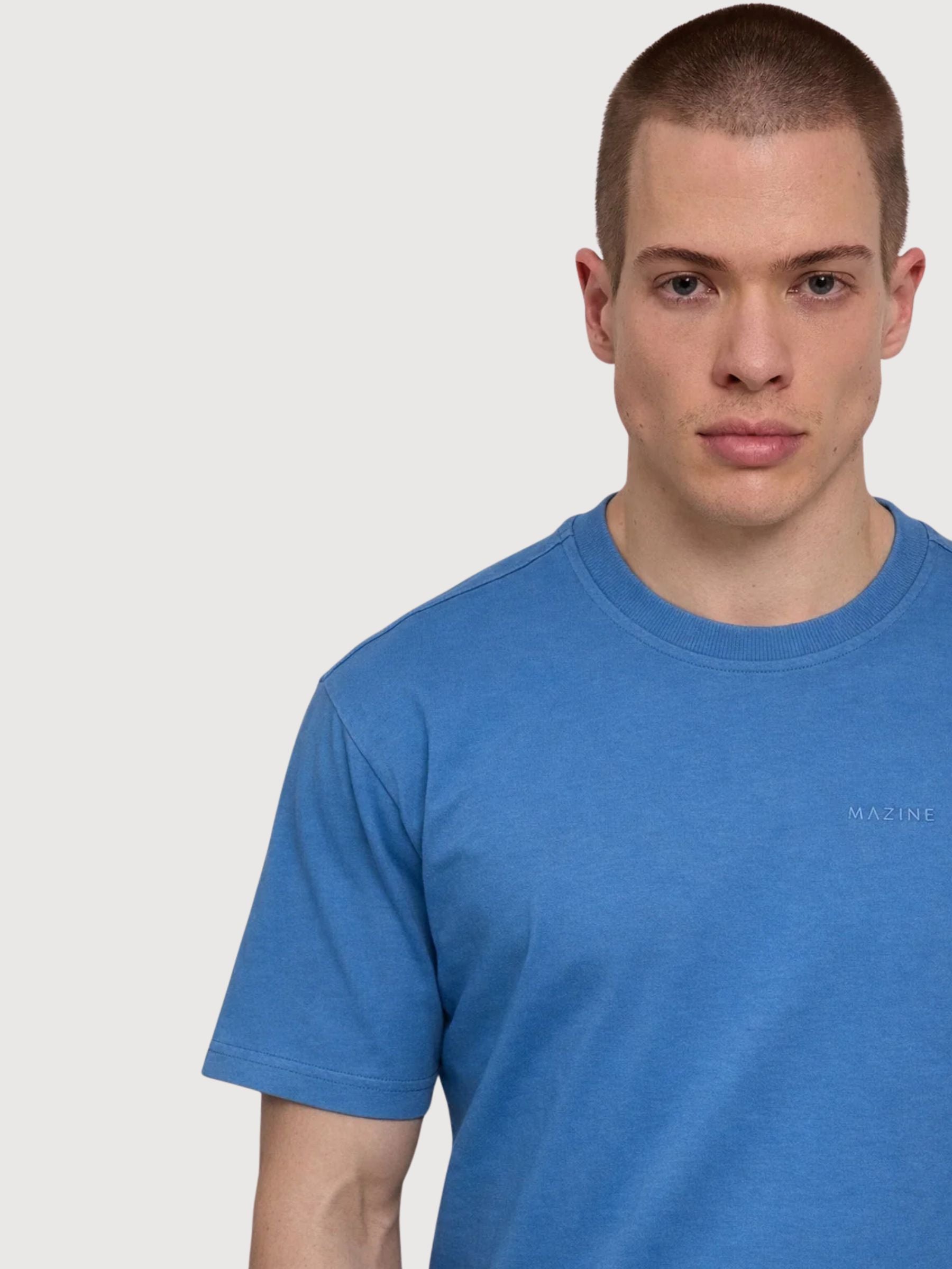 T-Shirt Uomo Stampa Posteriore Grande Blu/Bici | Mazine