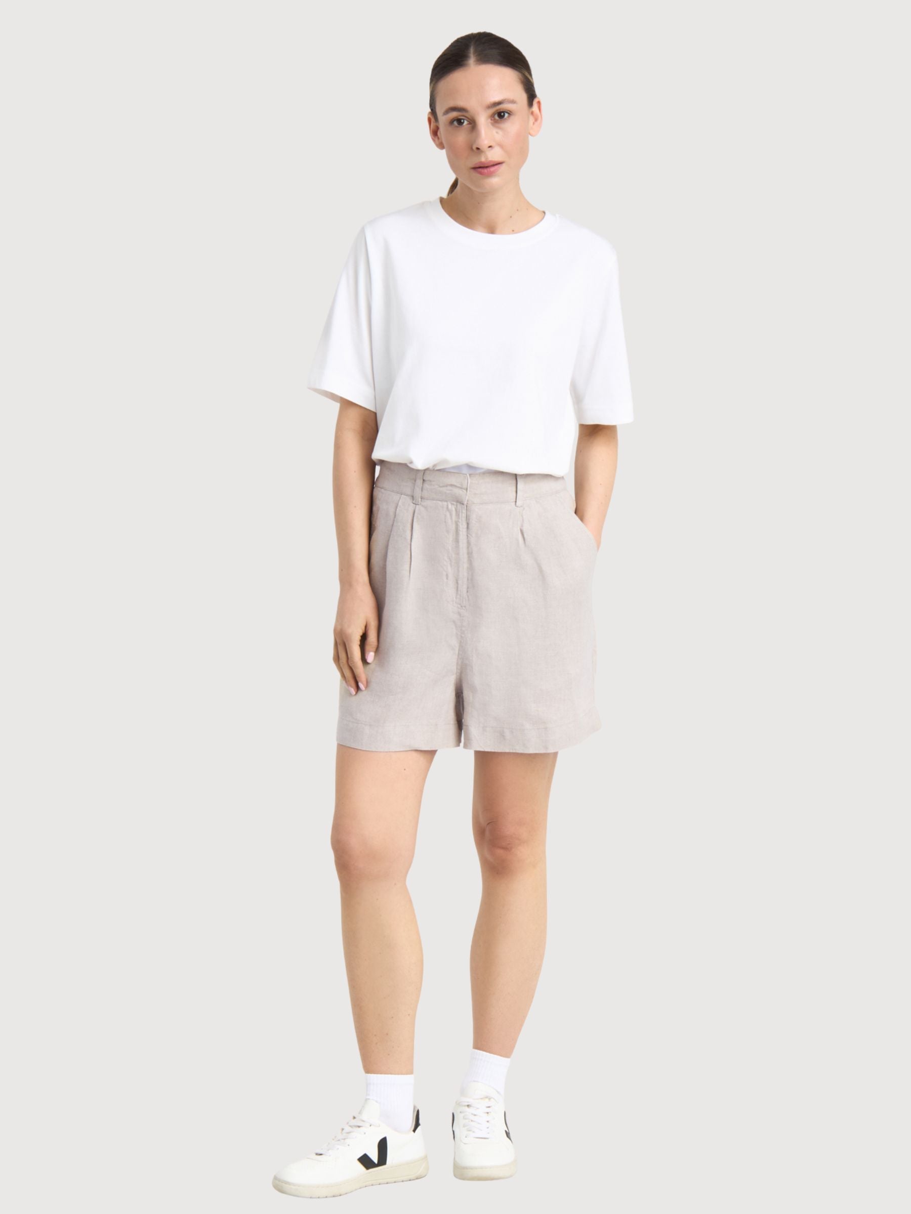 Shorts Djupvik Leinen Ecru Damen | DEDICATED