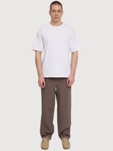 Hose Regular Leinen Herren Grau Braun | Mazine