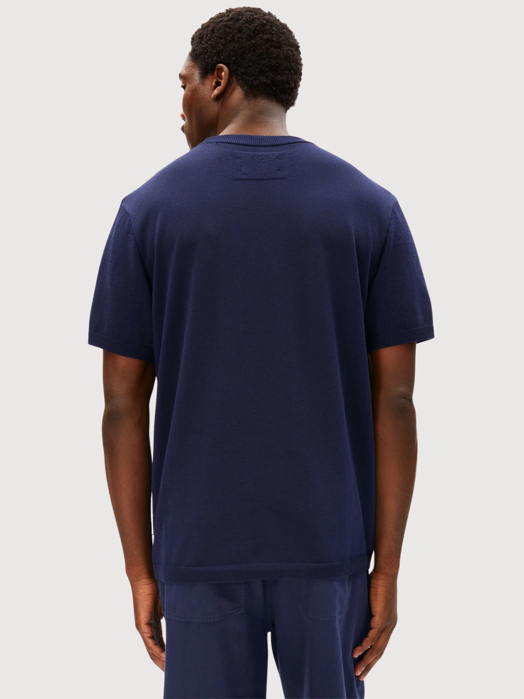 T-Shirt Cotton Knit Tinted Navy Man | Armedangels