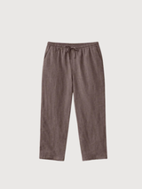 Hose Regular Leinen Herren Grau Braun | Mazine