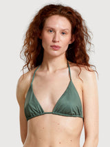 Yxlan Leaf Green Four Leaf Clover Bikini Top | Dedicated