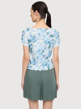 T-shirt con orlo babylock stampa donna | Mazine