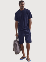 T-Shirt Cotton Knit Tinted Navy Man | Armedangels