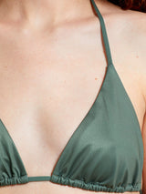 Yxlan Leaf Green Four Leaf Clover Bikini Top | Dedicated