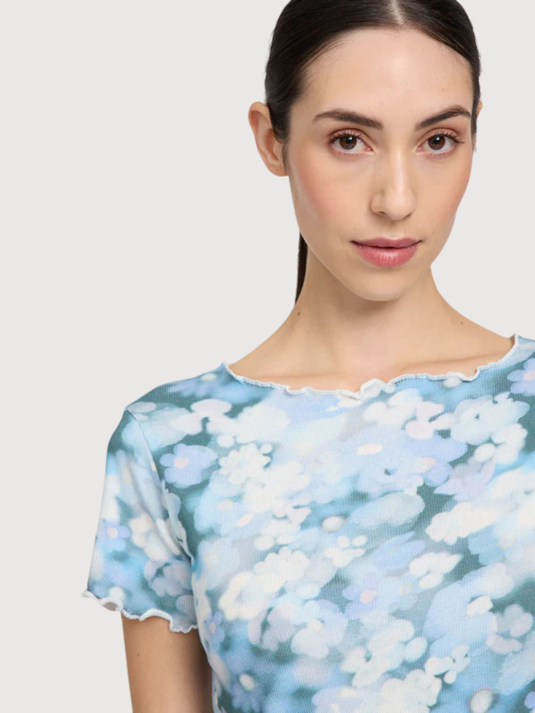 T-shirt con orlo babylock stampa donna | Mazine