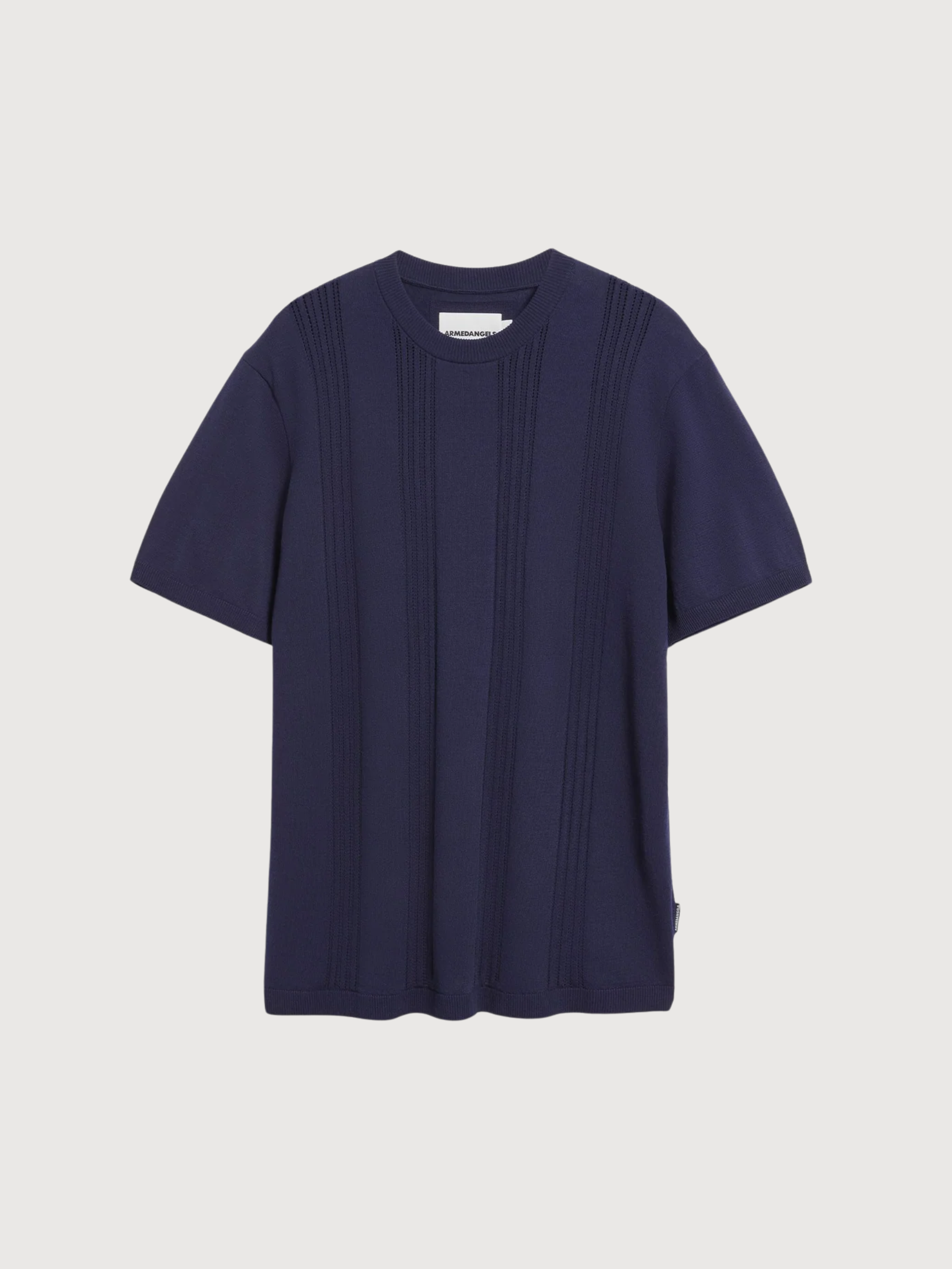 T-Shirt Cotton Knit Tinted Navy Man | Armedangels