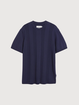 T-Shirt Cotton Knit Tinted Navy Man | Armedangels