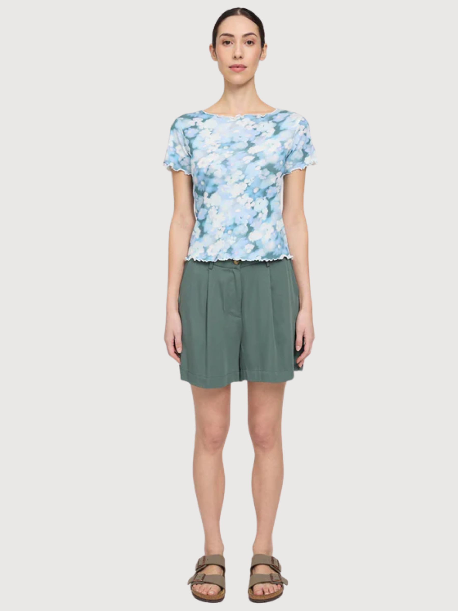 T-shirt con orlo babylock stampa donna | Mazine