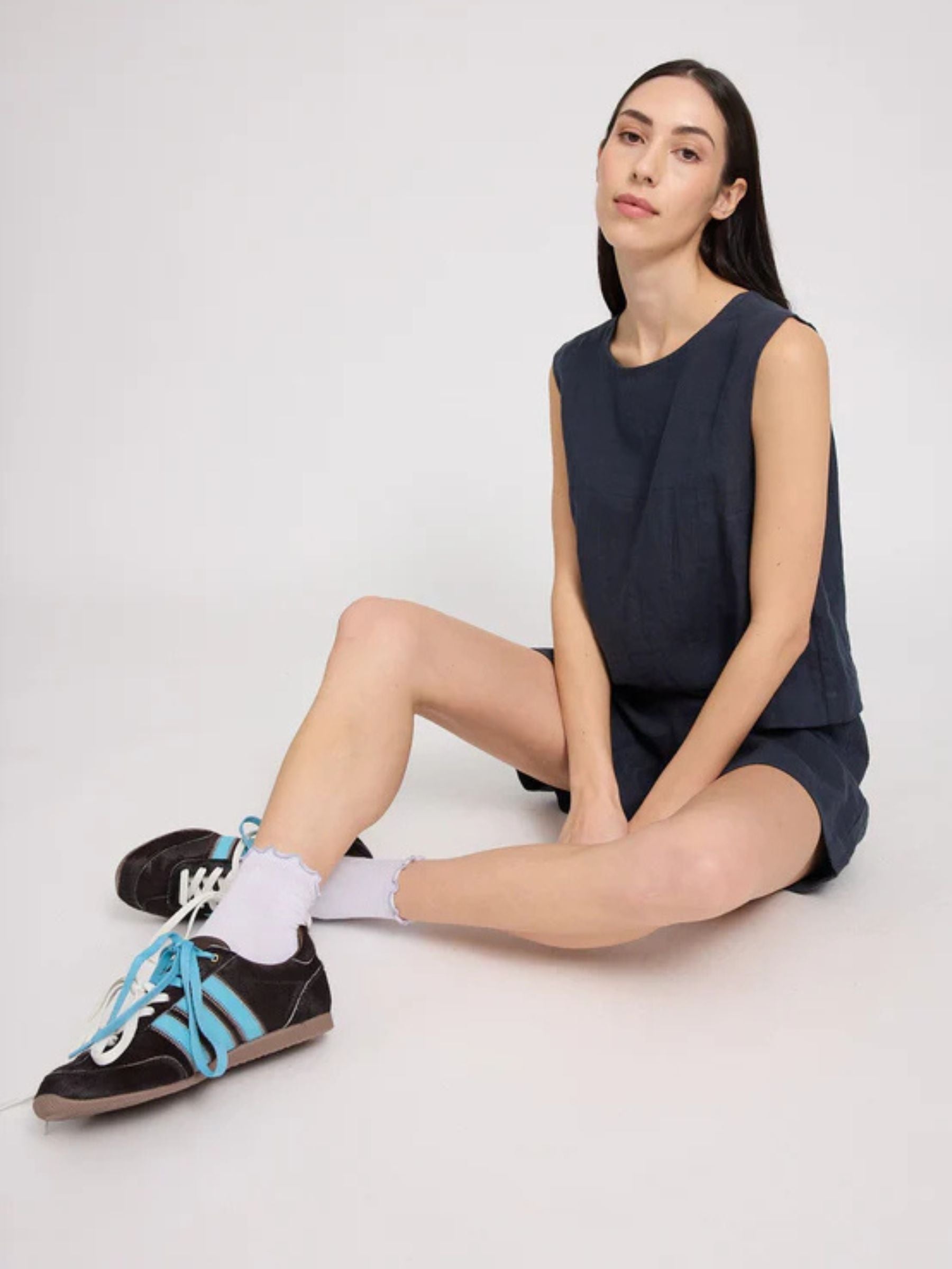 Top Linen Woman Ink Blue | Mazine