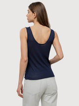 Top Valeria Woman Blue Mora Viscose | Rifo