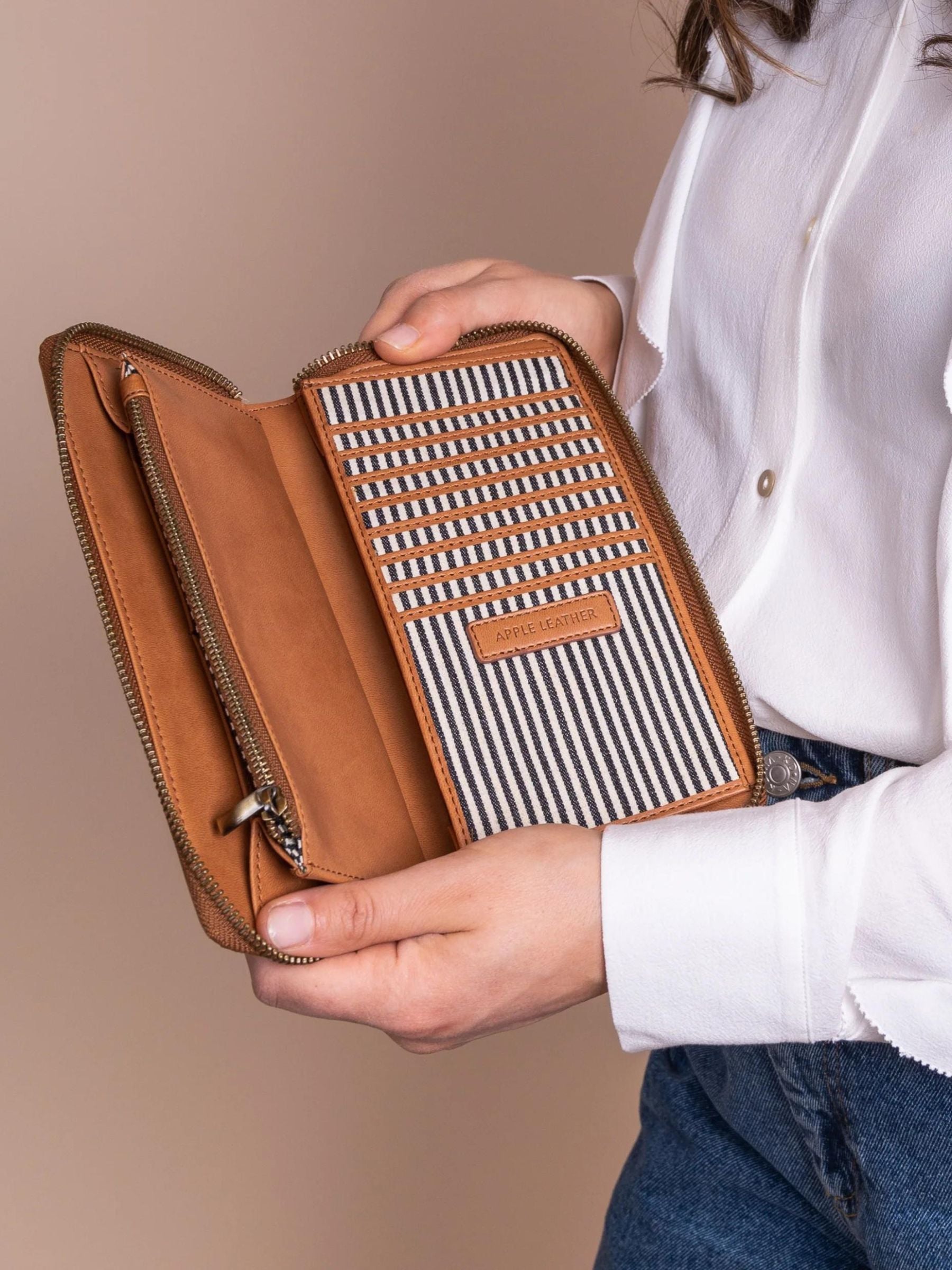 Portafoglio Sonny Cognac Apple Skin | O My Bag