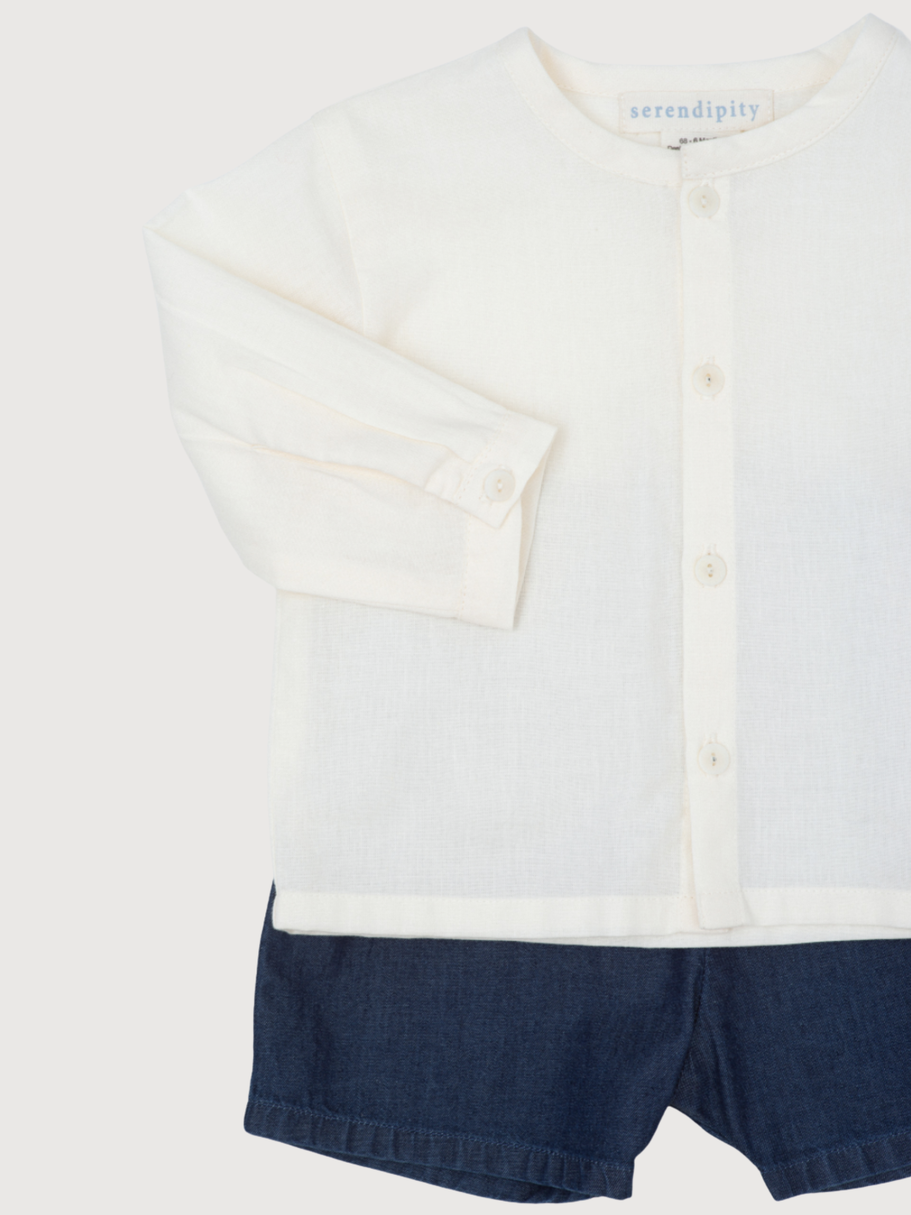 Baby Taffeta Shirt in Creme   Organic Cotton Taffeta | SERENDIPITY